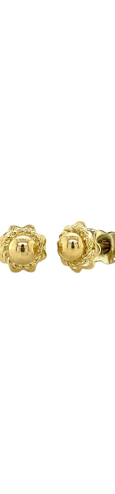 Vintage 14K Gold Fancy Stud Earrings